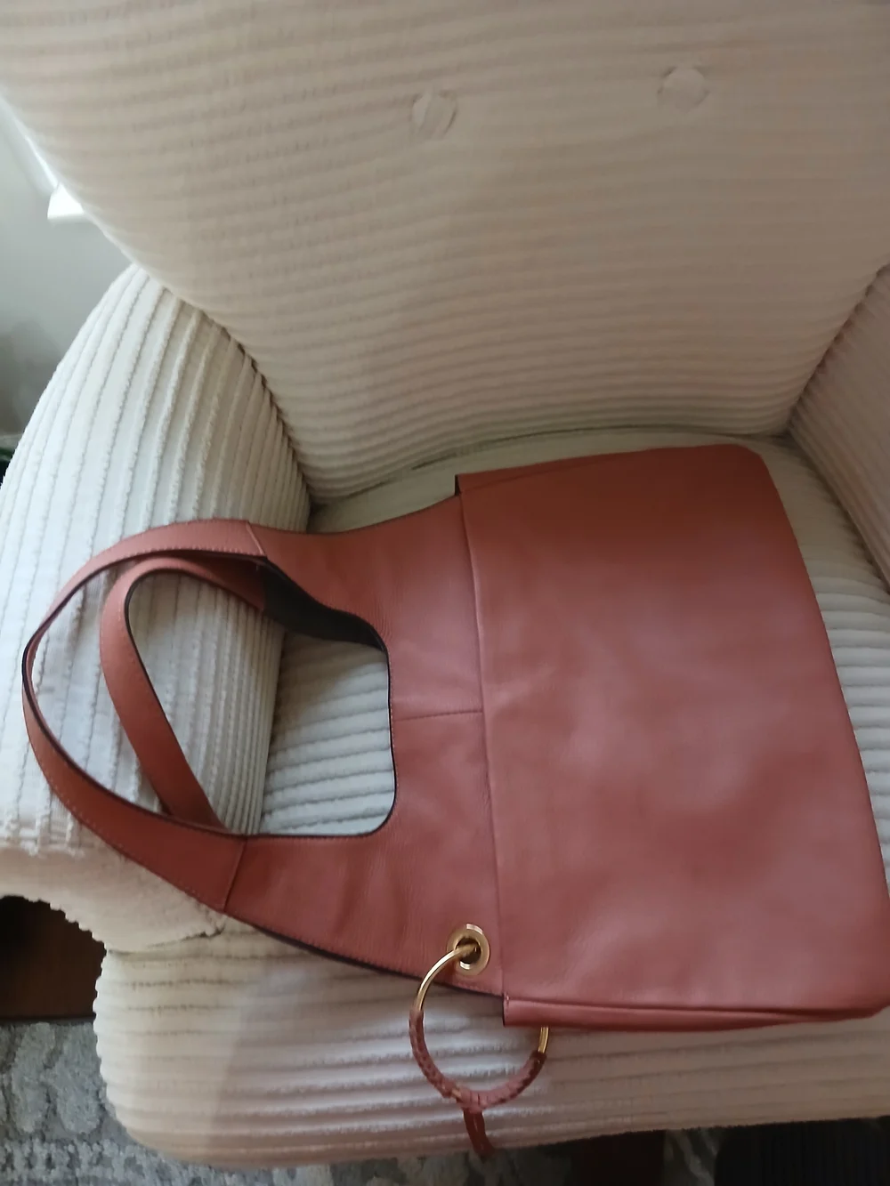 Vince Camuto Leather Hobo in Rose Brown